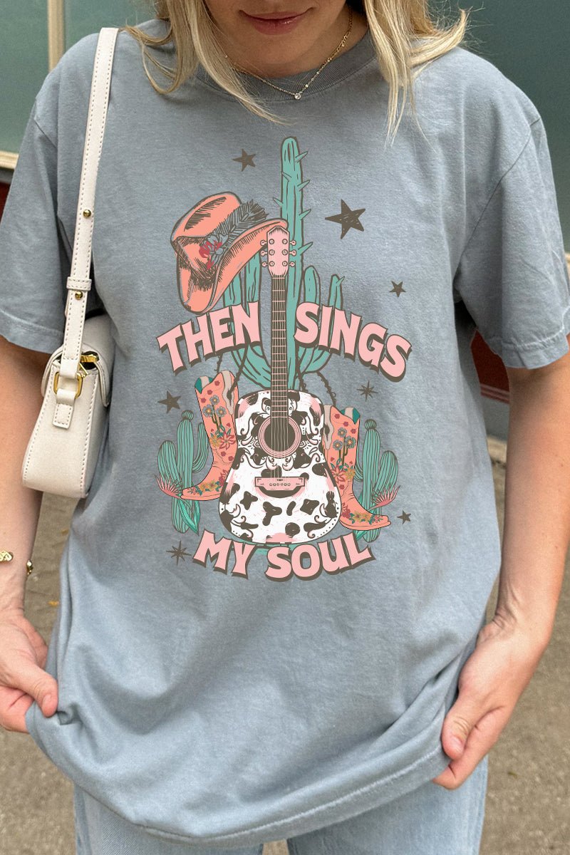 Western Then Sings My Soul Comfort Colors Adult Ring - Spun Cotton Tee - Wholesale Accessory Market