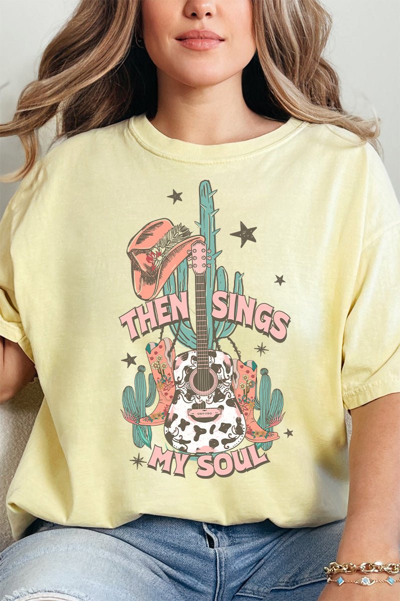 Western Then Sings My Soul Comfort Colors Adult Ring - Spun Cotton Tee - Wholesale Accessory Market