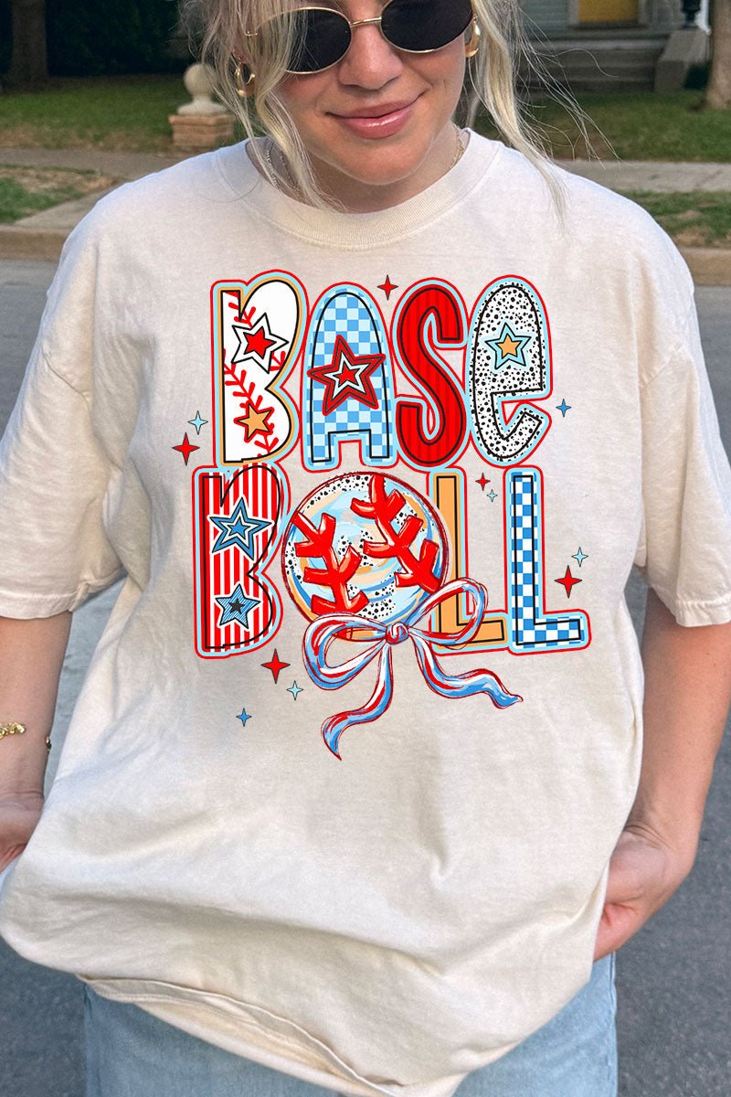 All Things Baseball Doodle Comfort Colors Adult Ring - Spun Cotton Tee - Wholesale Accessory Market