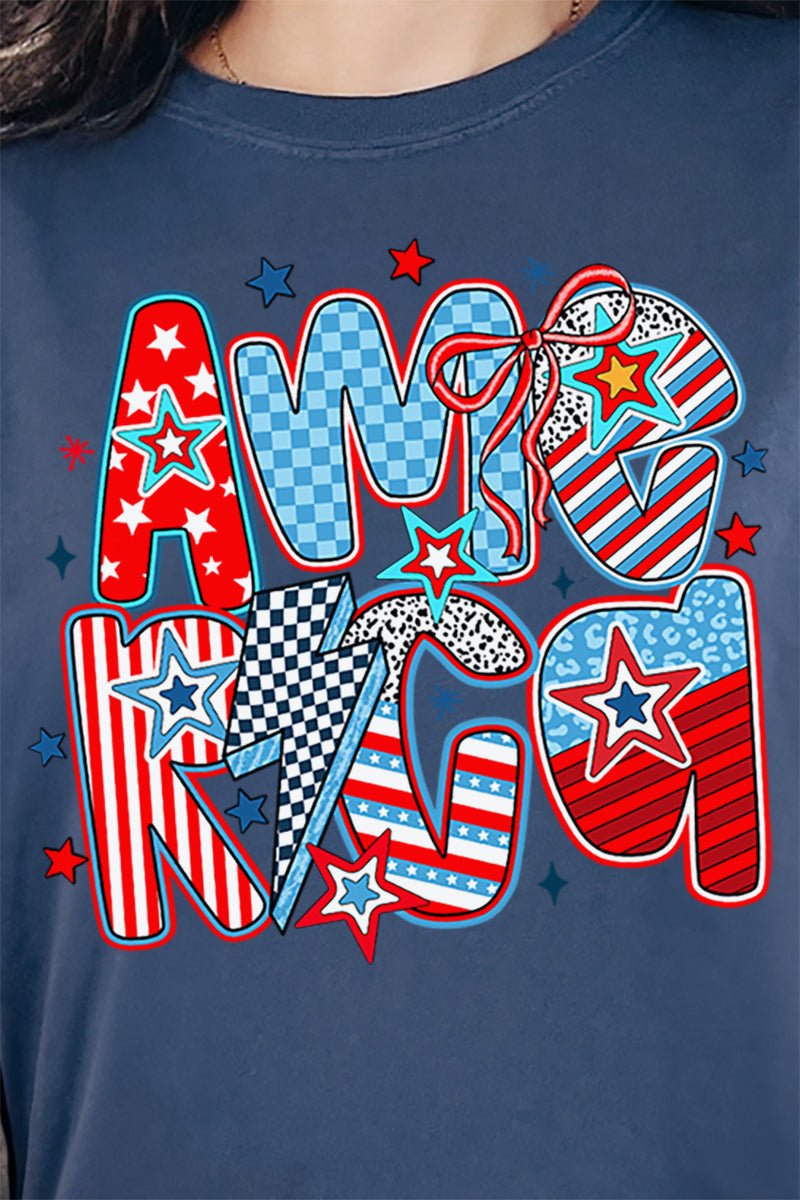 All Things America Doodle Comfort Colors Adult Ring - Spun Cotton Tee - Wholesale Accessory Market