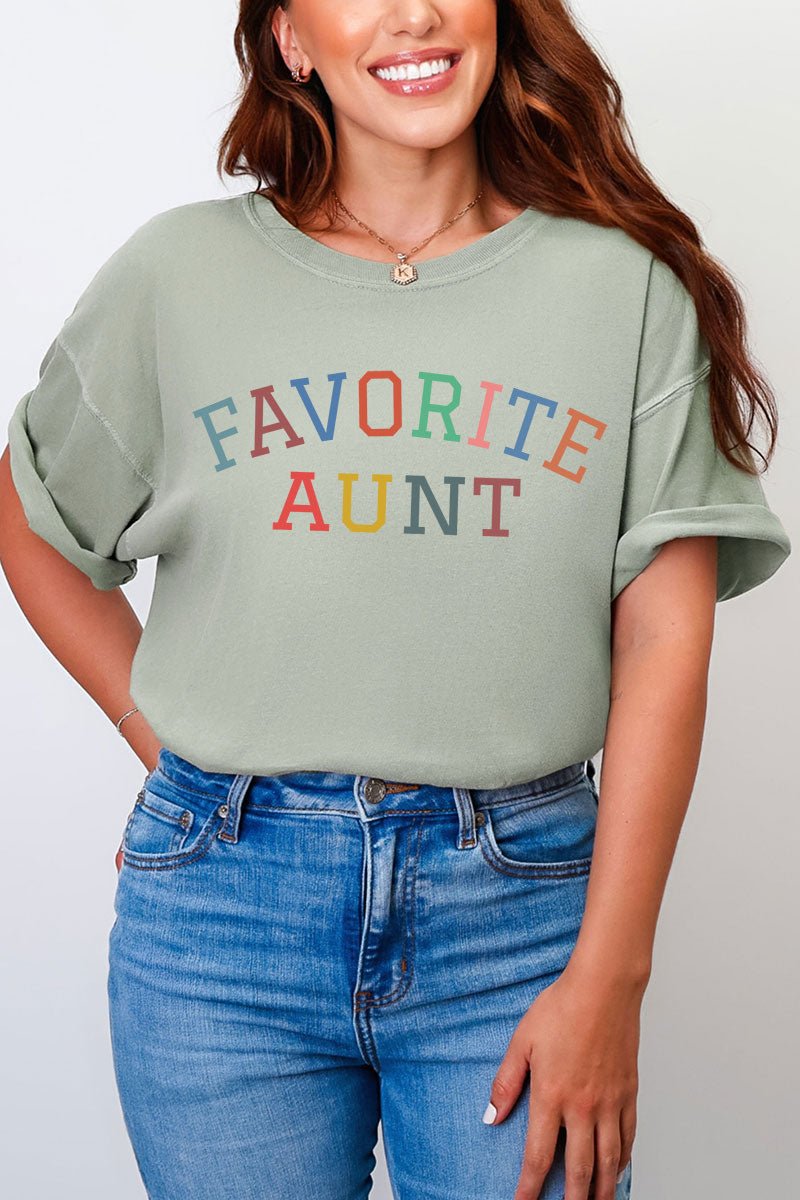 Always The Favorite Aunt Comfort Colors Adult Ring-Spun Cotton Tee - Wholesale Accessory Market