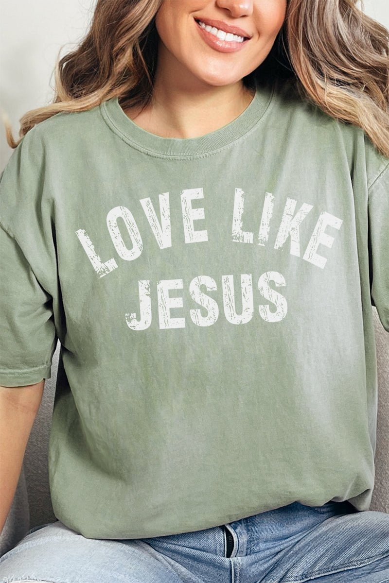 Arched Love Like Jesus Comfort Colors Adult Ring - Spun Cotton Tee - Wholesale Accessory Market