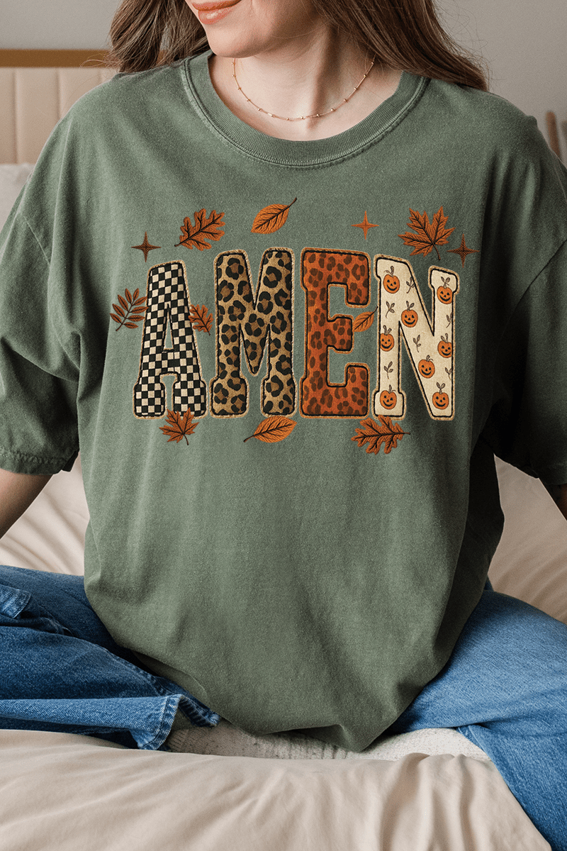 Autumn Amen Comfort Colors Adult Ring - Spun Cotton Tee - Wholesale Accessory Market