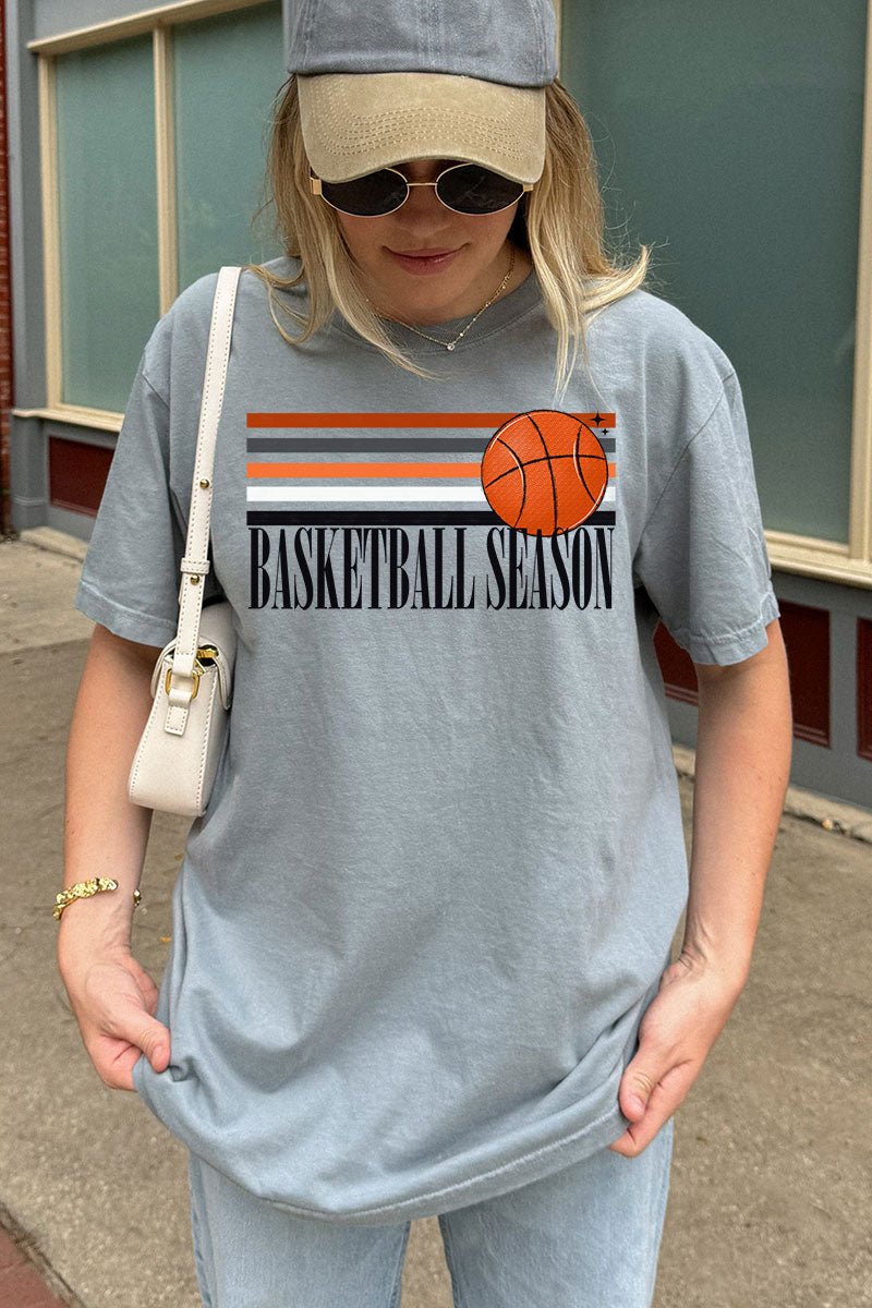 Basketball Season Comfort Colors Adult Ring - Spun Cotton Tee - Wholesale Accessory Market