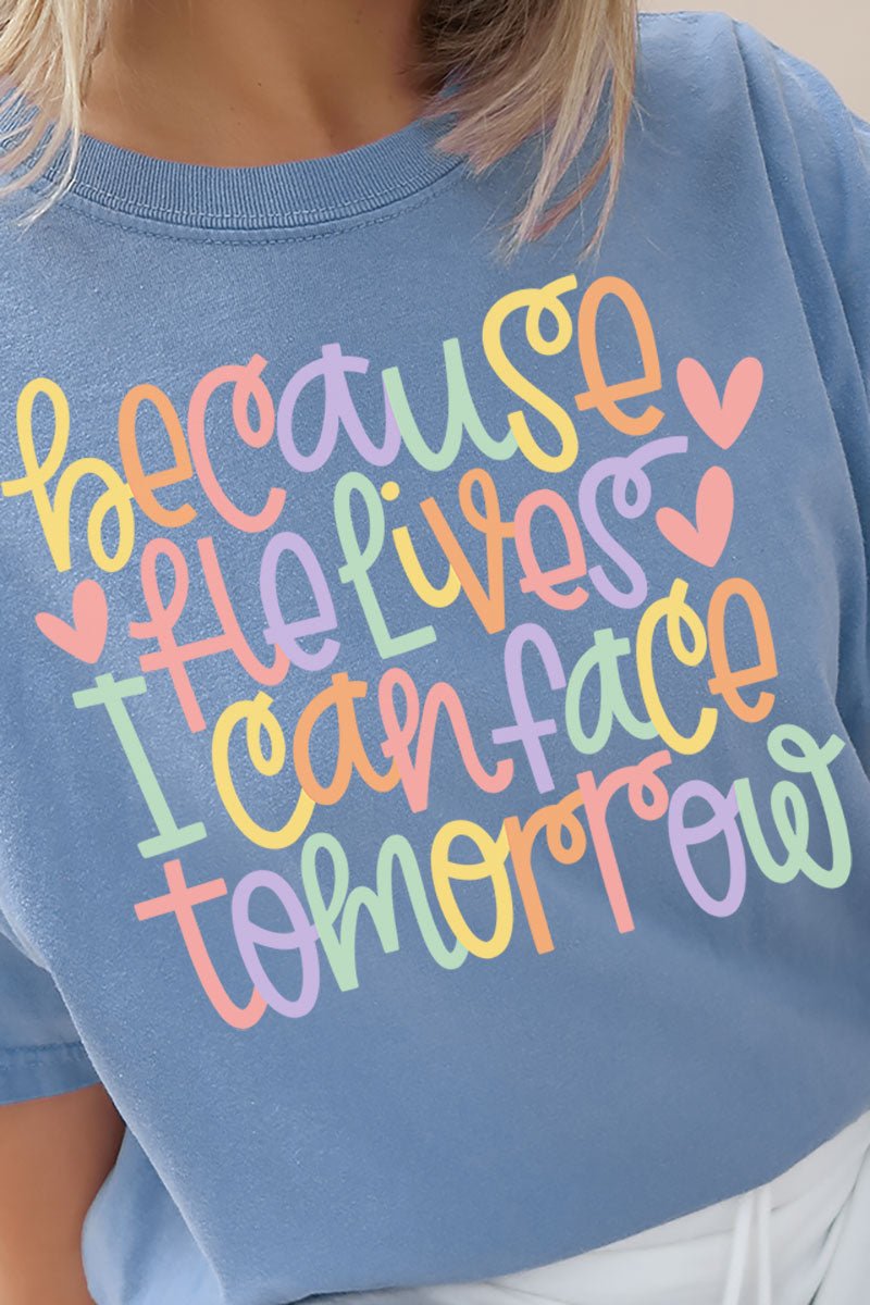 Because He Lives Comfort Colors Adult Ring - Spun Cotton Tee - Wholesale Accessory Market