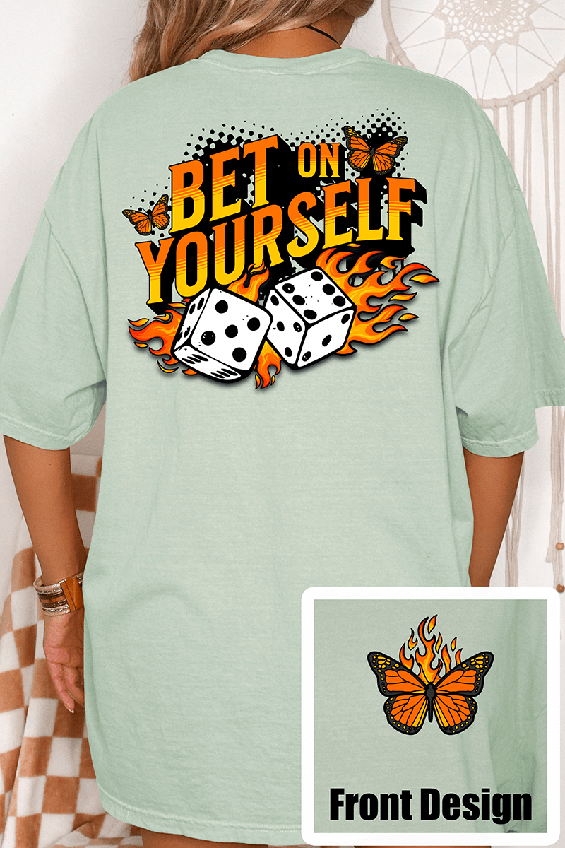 Bet On Yourself Front & Back Comfort Colors Adult Ring - Spun Cotton Tee - Wholesale Accessory Market