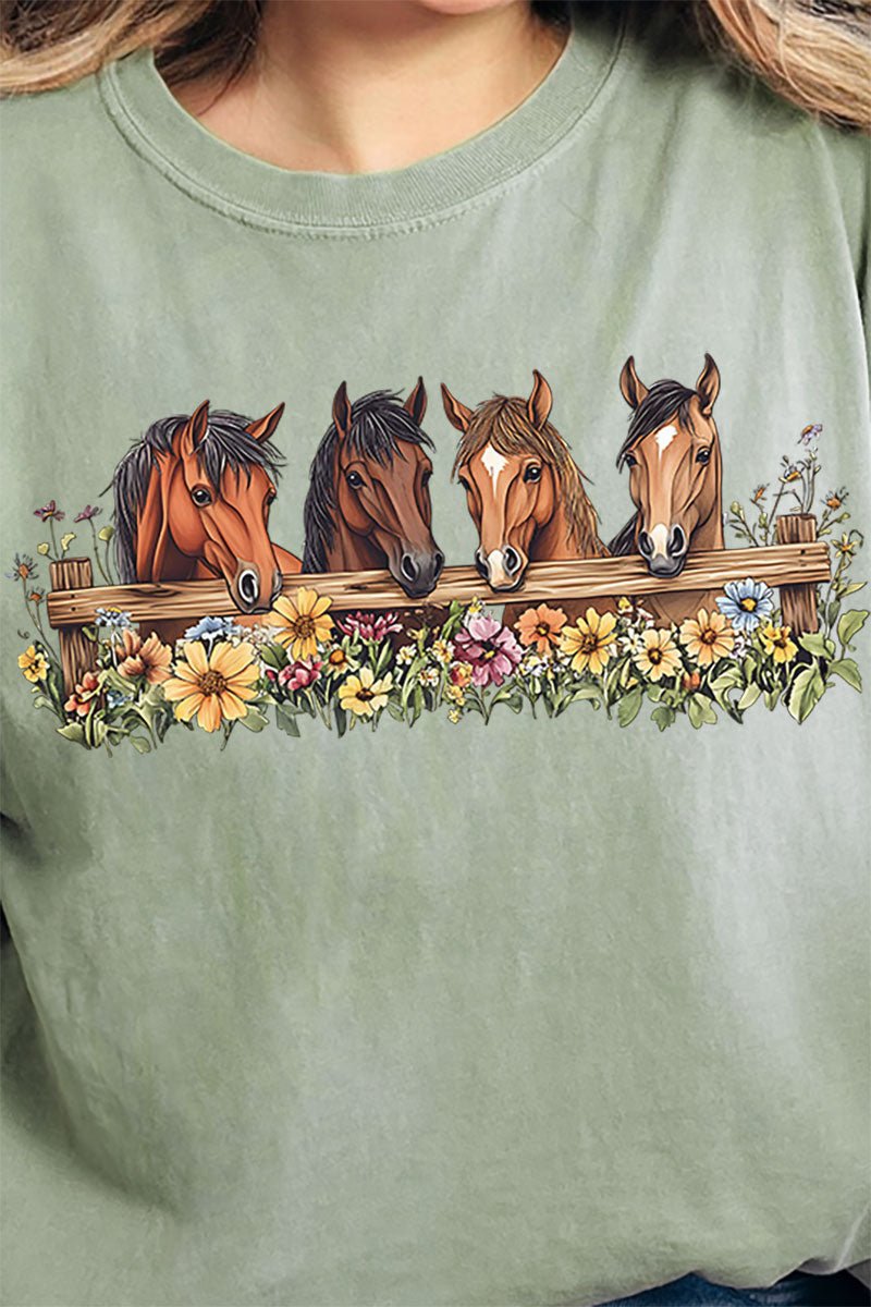 Blooming Hooves Comfort Colors Adult Ring - Spun Cotton Tee - Wholesale Accessory Market