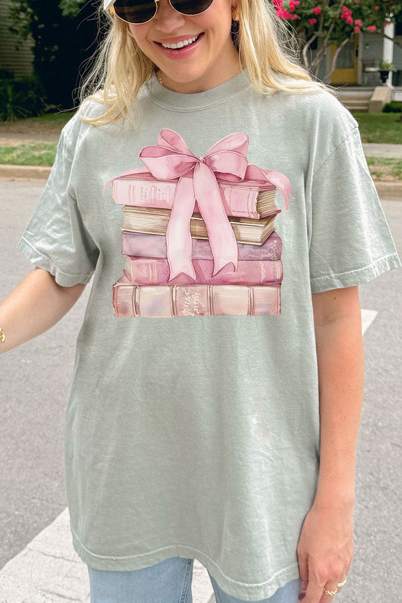 Book Club Girly Comfort Colors Adult Ring - Spun Cotton Tee - Wholesale Accessory Market