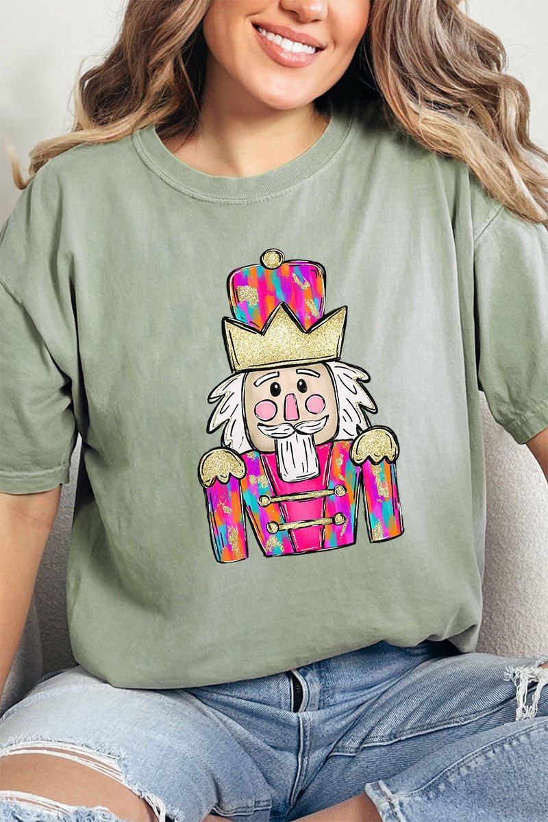 Brushed Colorful Nutcracker Comfort Colors Adult Ring - Spun Cotton Tee - Wholesale Accessory Market