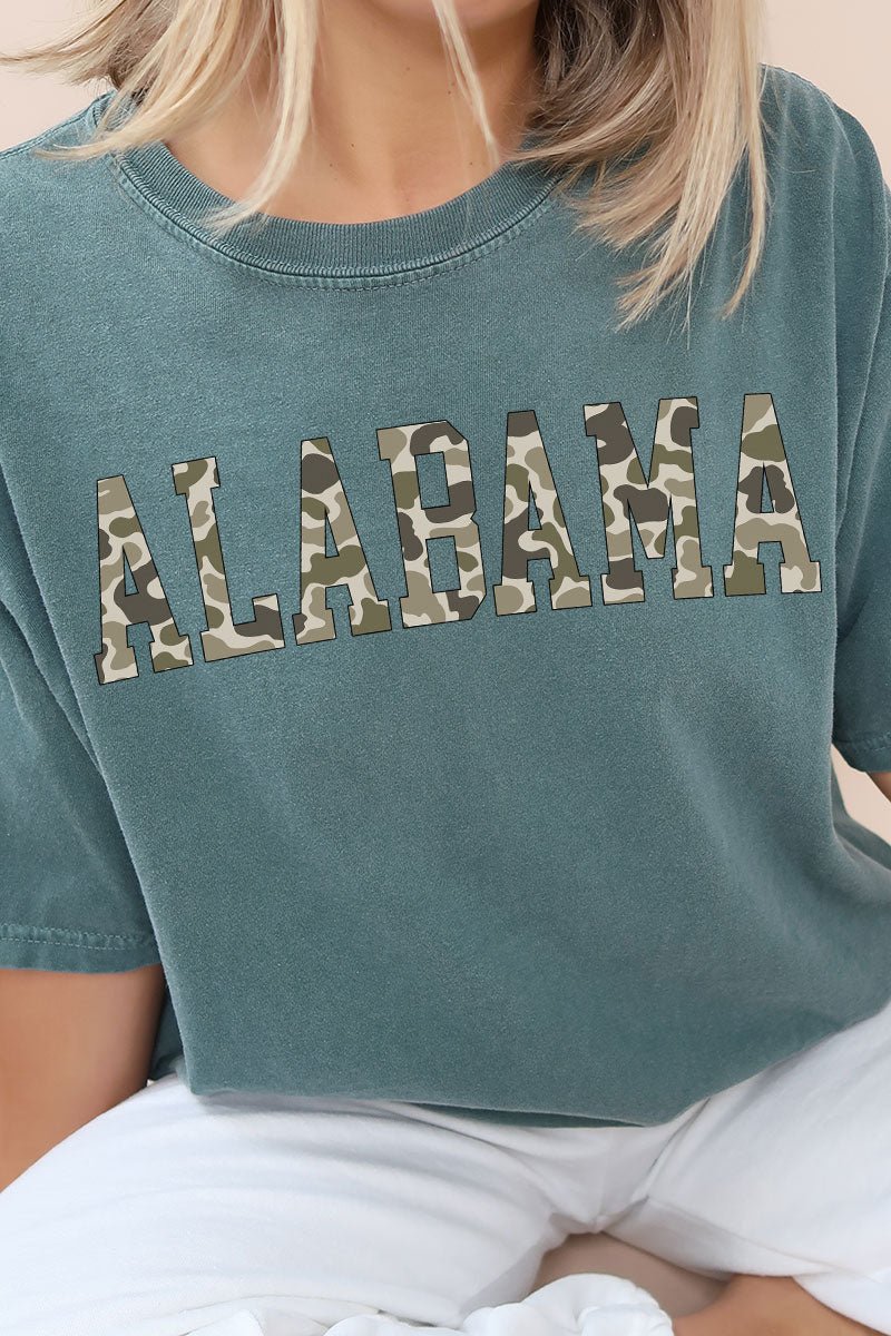 Camo Alabama Comfort Colors Adult Ring - Spun Cotton Tee - Wholesale Accessory Market