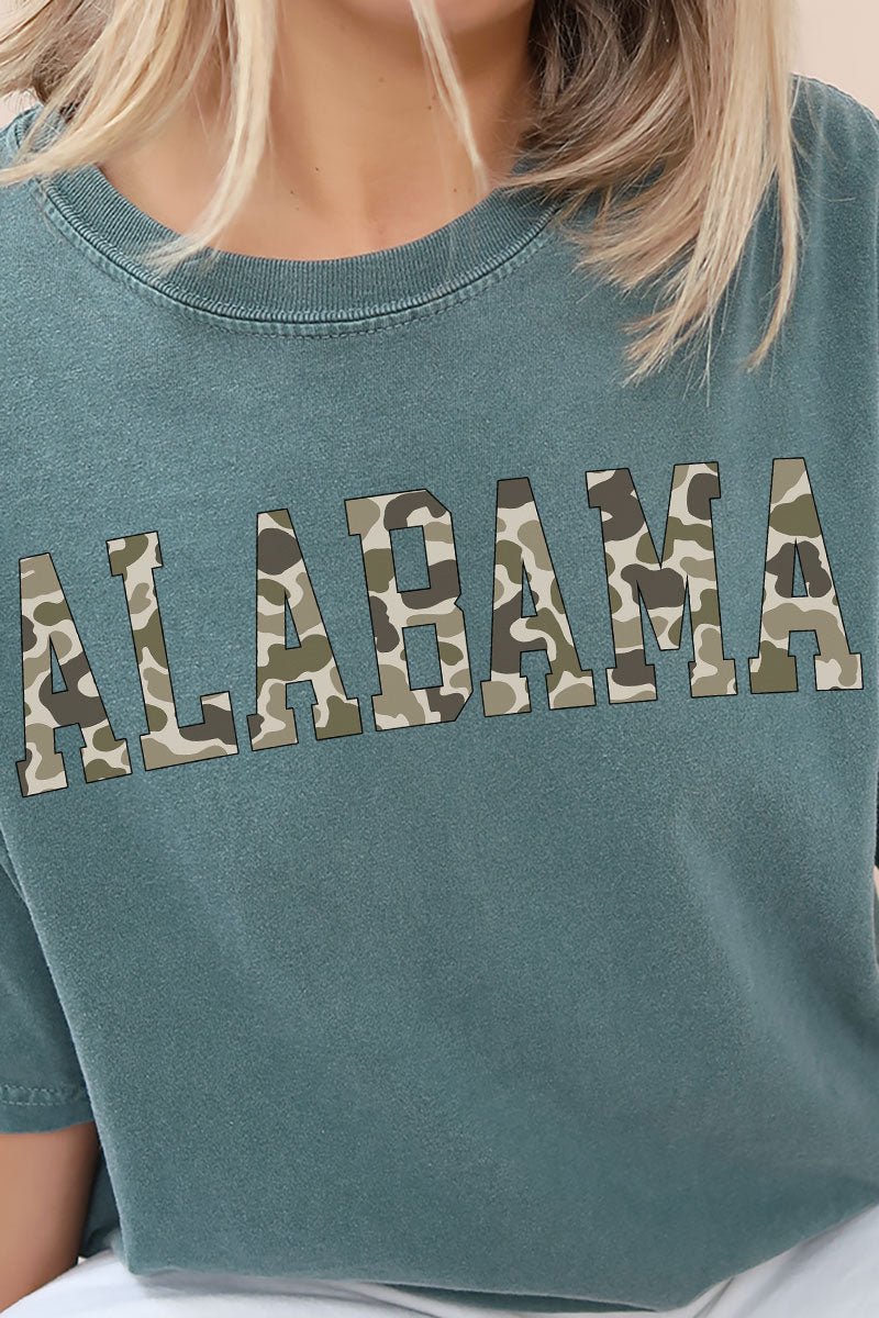 Camo Alabama Comfort Colors Adult Ring - Spun Cotton Tee - Wholesale Accessory Market