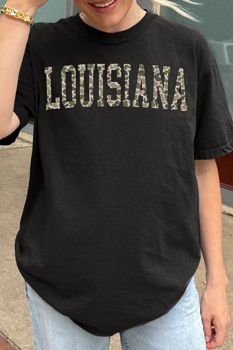 Camo Louisiana Comfort Colors Adult Ring - Spun Cotton Tee - Wholesale Accessory Market