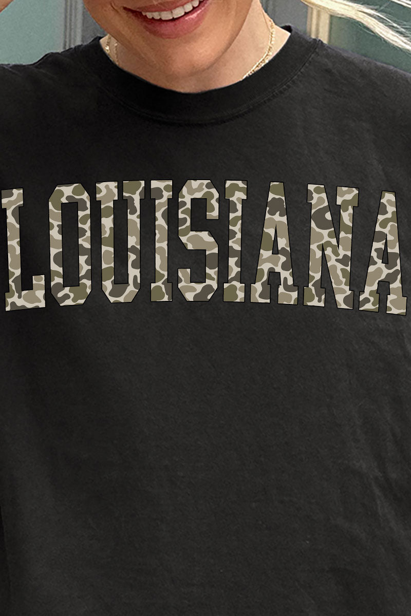 Camo Louisiana Comfort Colors Adult Ring - Spun Cotton Tee - Wholesale Accessory Market