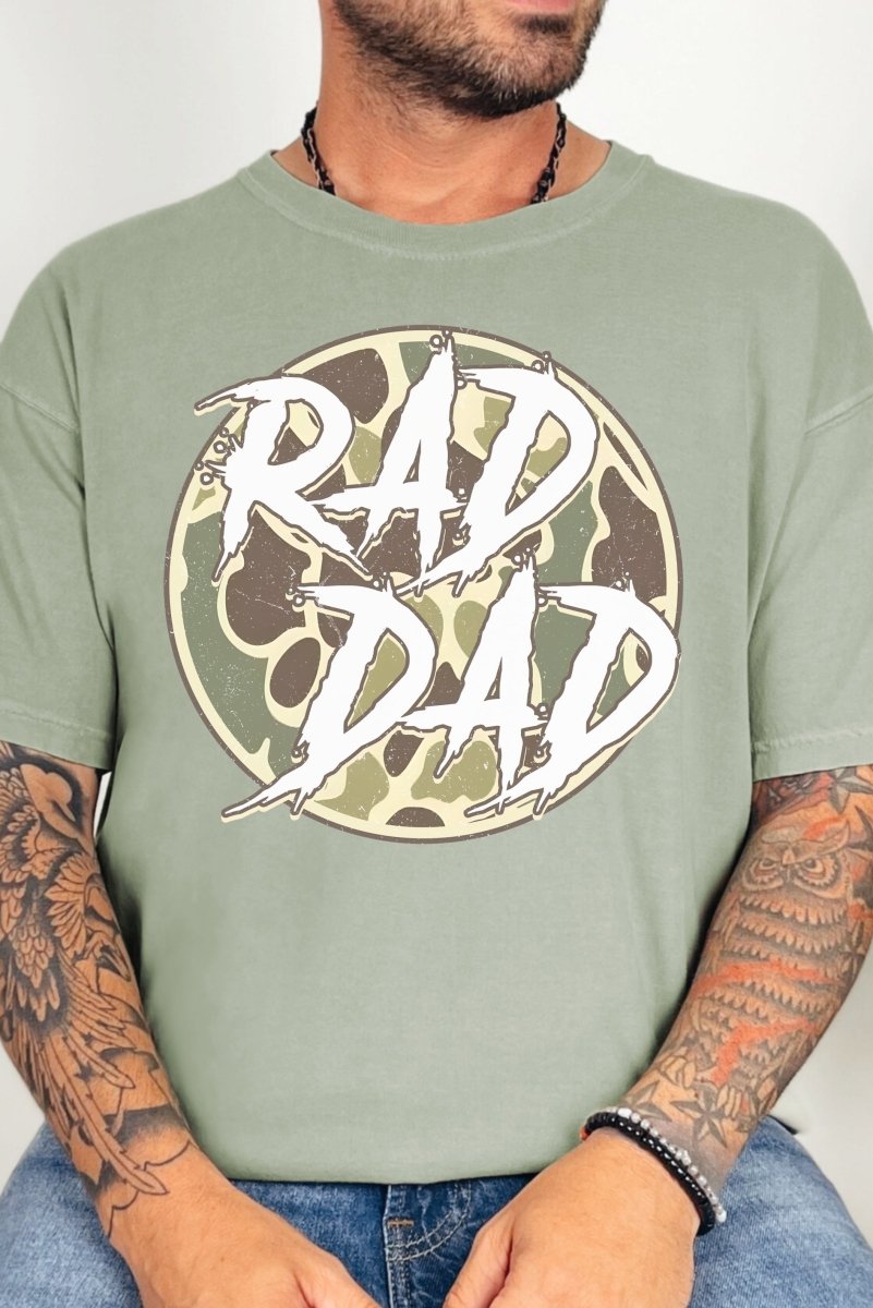 Camo Rad Dad Comfort Colors Adult Ring - Spun Cotton Tee - Wholesale Accessory Market