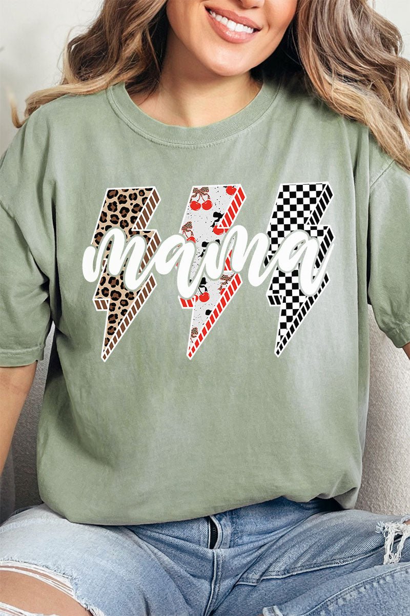 Cherry Lightning Mama Comfort Colors Adult Ring - Spun Cotton Tee - Wholesale Accessory Market