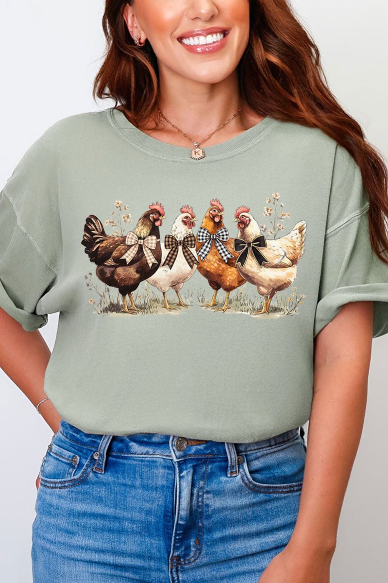Coquette Chickens Comfort Colors Adult Ring - Spun Cotton Tee - Wholesale Accessory Market