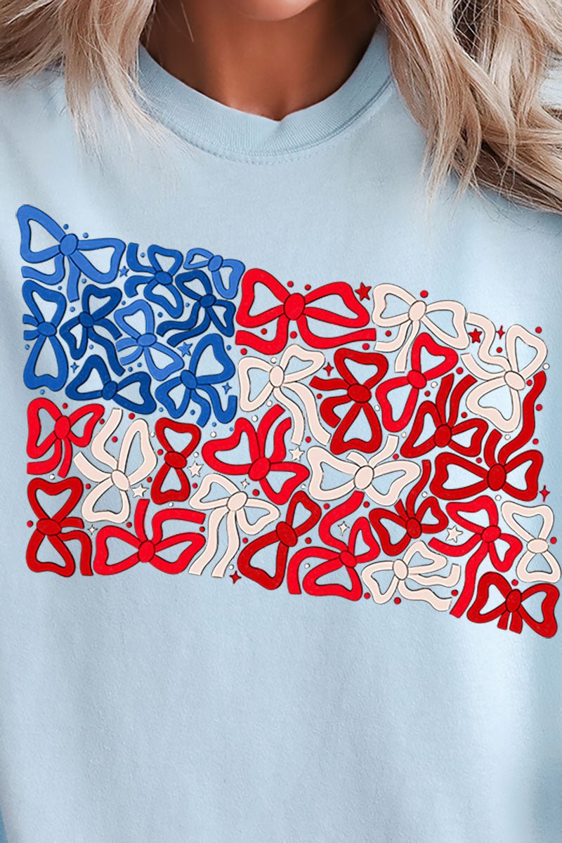 Coquette Collage American Flag Comfort Colors Adult Ring - Spun Cotton Tee - Wholesale Accessory Market