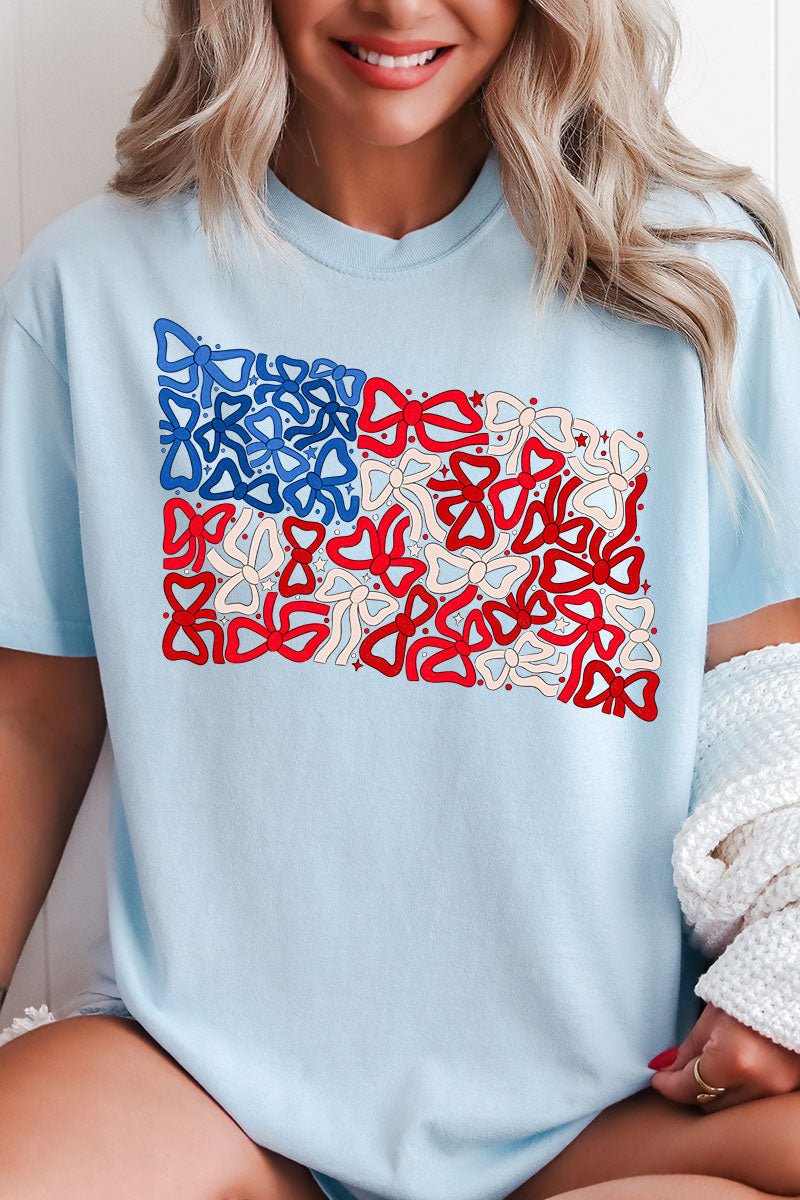 Coquette Collage American Flag Comfort Colors Adult Ring - Spun Cotton Tee - Wholesale Accessory Market
