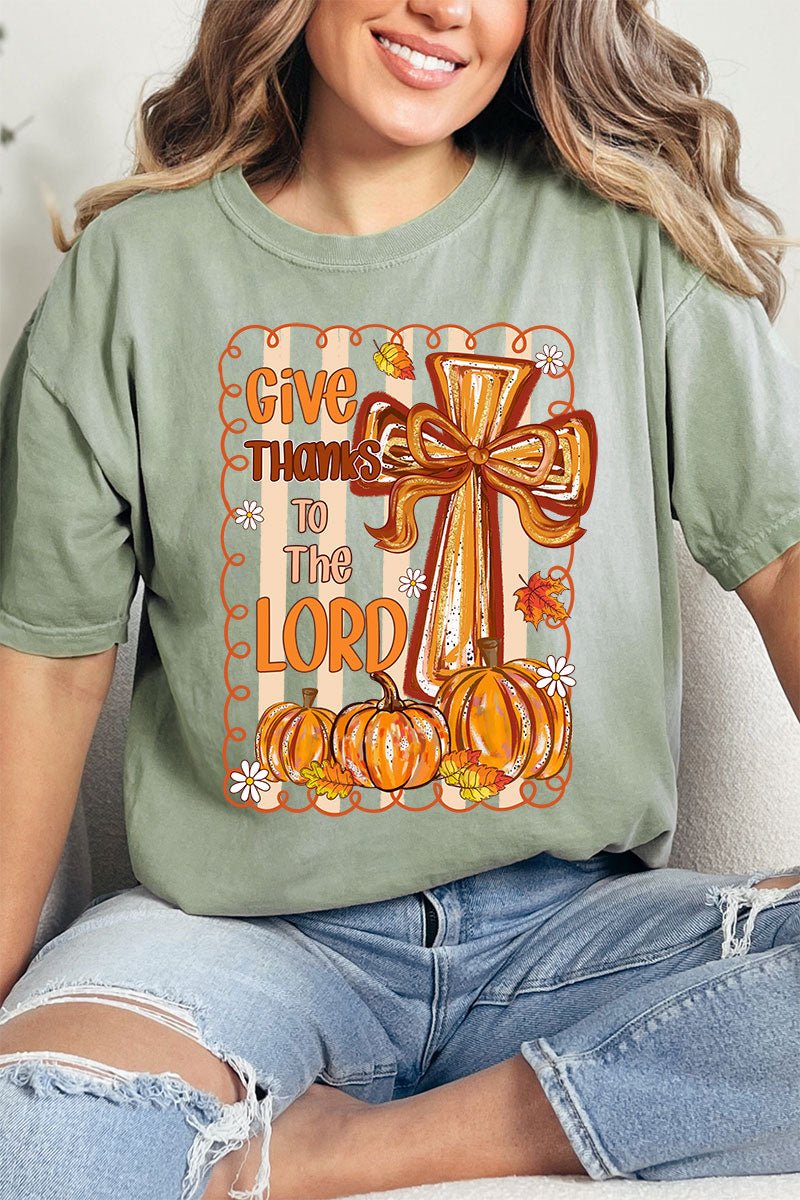 Coquette Cross Give Thanks Comfort Colors Adult Ring - Spun Cotton Tee - Wholesale Accessory Market