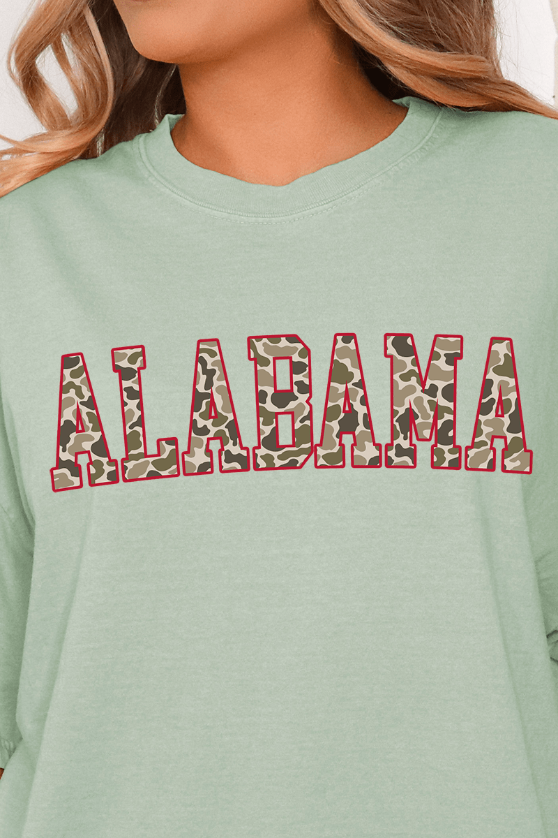 Crimson Alabama Camo Comfort Colors Adult Ring - Spun Cotton Tee - Wholesale Accessory Market