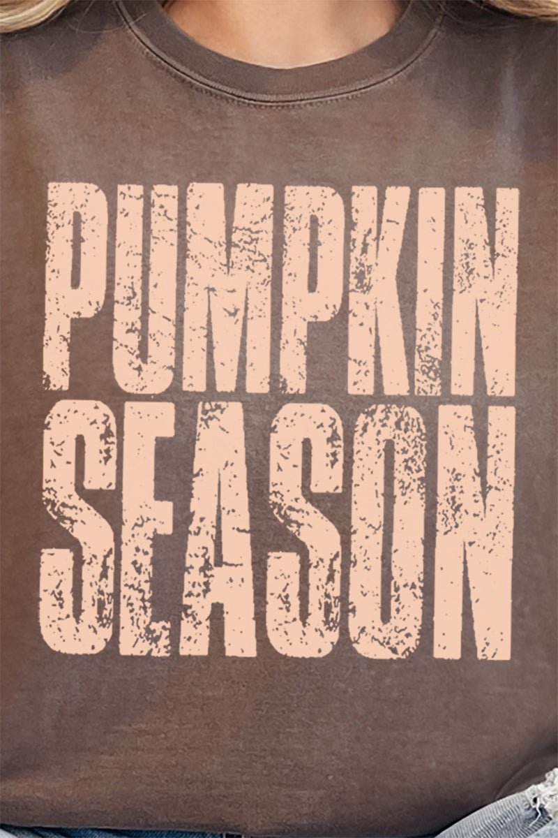 Distressed Pumpkin Season Comfort Colors Adult Ring - Spun Cotton Tee - Wholesale Accessory Market