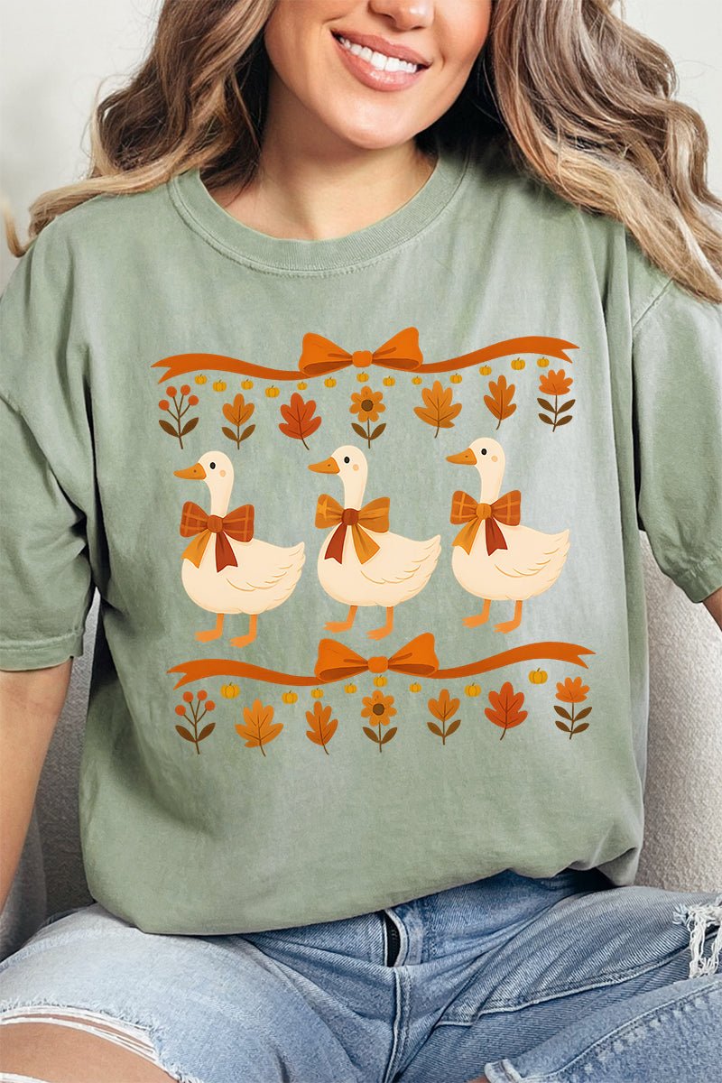 Fall Geese Girls Comfort Colors Adult Ring - Spun Cotton Tee - Wholesale Accessory Market