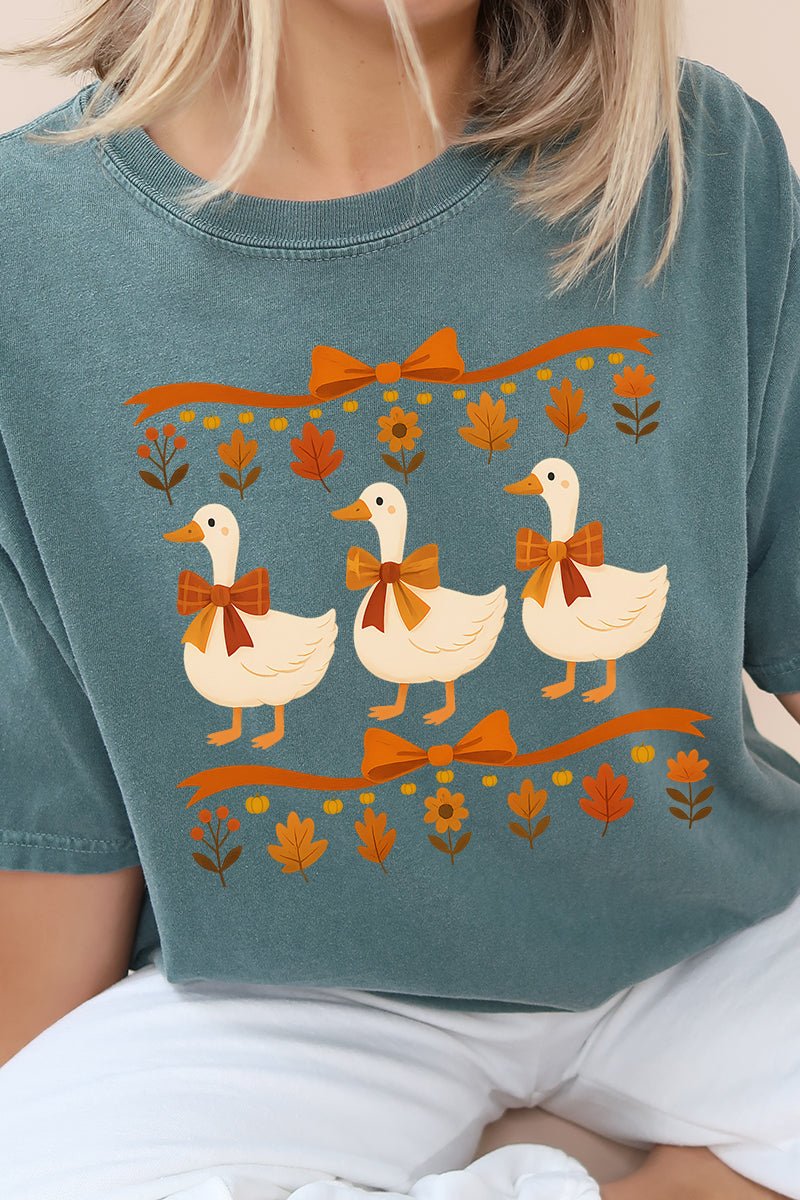 Fall Geese Girls Comfort Colors Adult Ring - Spun Cotton Tee - Wholesale Accessory Market