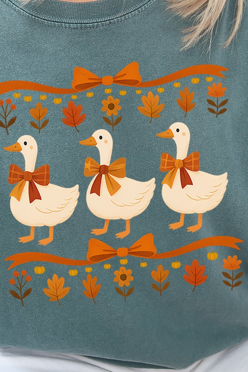 Fall Geese Girls Comfort Colors Adult Ring - Spun Cotton Tee - Wholesale Accessory Market