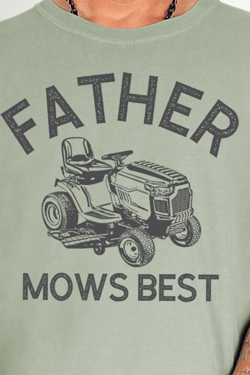 Father Mows Best Comfort Colors Adult Ring - Spun Cotton Tee - Wholesale Accessory Market