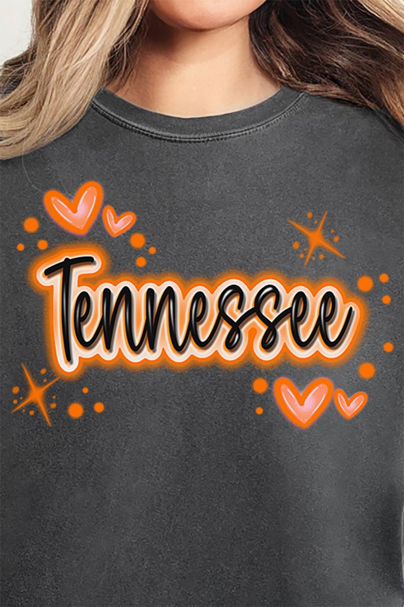 Faux Airbrush Tennessee Comfort Colors Adult Ring - Spun Cotton Tee - Wholesale Accessory Market