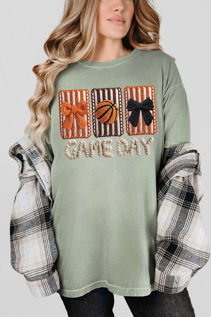 Faux Yarn Coquette Game Day Comfort Colors Adult Ring - Spun Cotton Tee - Wholesale Accessory Market