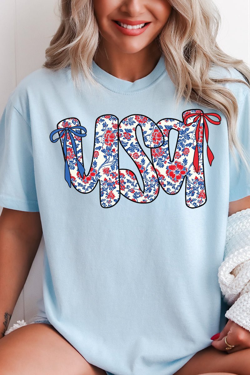 Floral USA Comfort Colors Adult Ring - Spun Cotton Tee - Wholesale Accessory Market