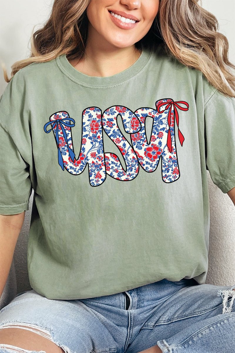 Floral USA Comfort Colors Adult Ring - Spun Cotton Tee - Wholesale Accessory Market