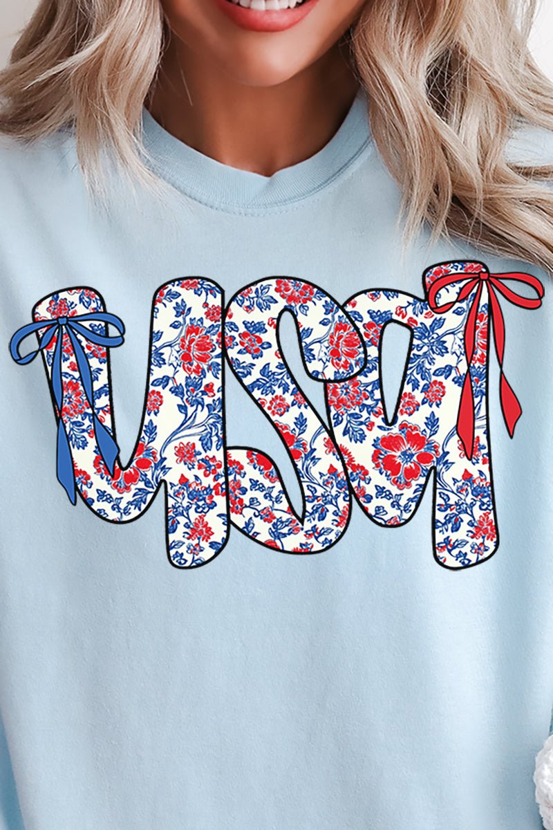 Floral USA Comfort Colors Adult Ring - Spun Cotton Tee - Wholesale Accessory Market