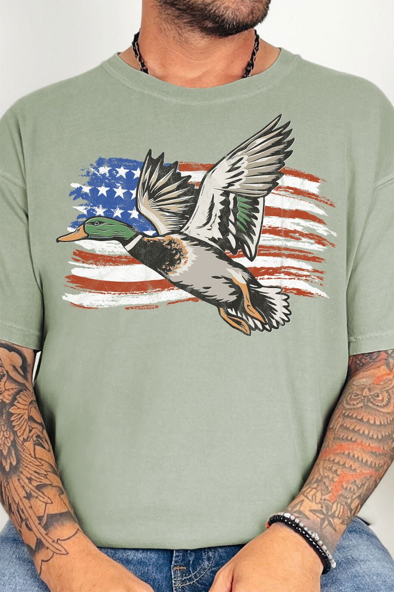 Free Flying Mallard Comfort Colors Adult Ring - Spun Cotton Tee - Wholesale Accessory Market