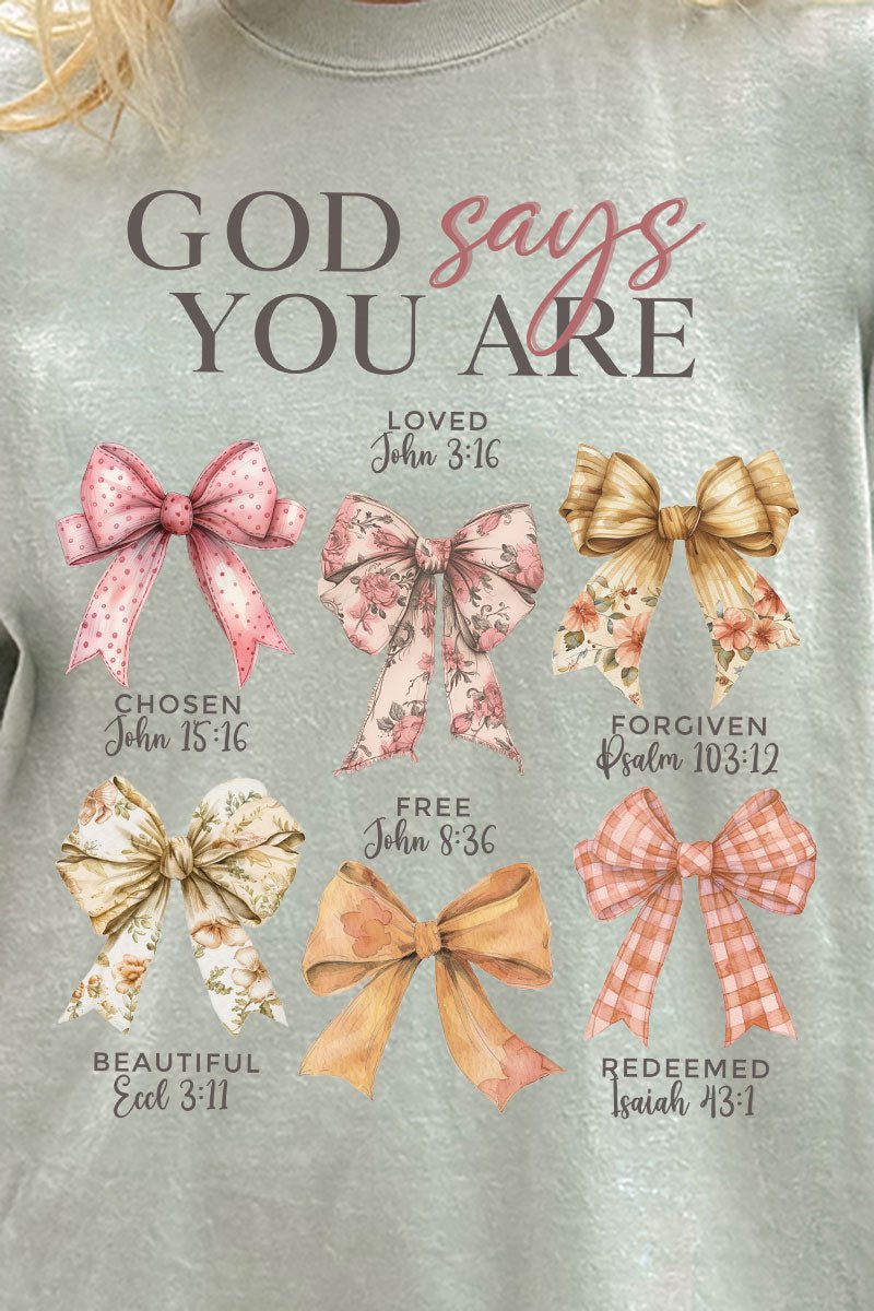 God Says You Are Coquette Comfort Colors Adult Ring - Spun Cotton Tee - Wholesale Accessory Market