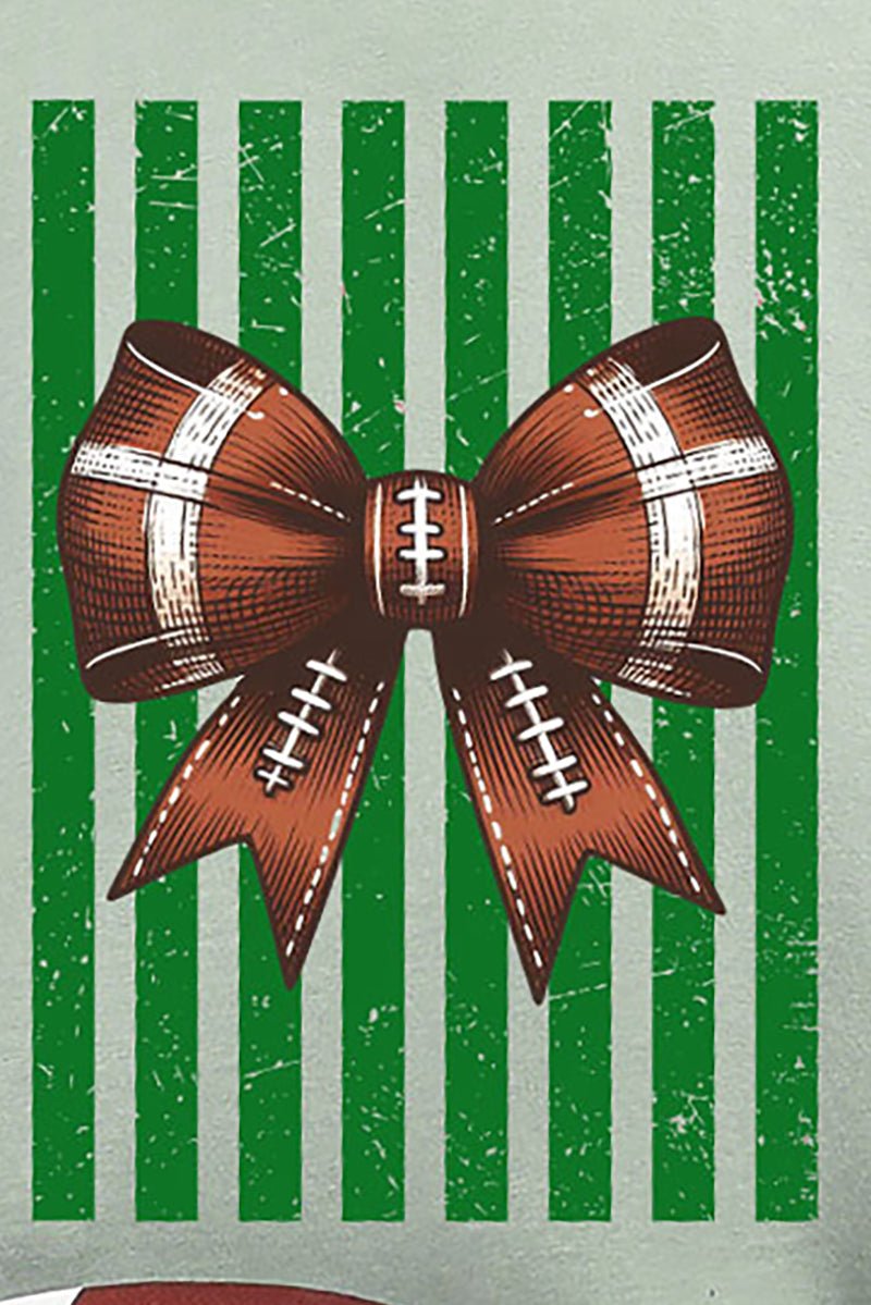 Green Varsity Bow Comfort Colors Adult Ring-Spun Cotton Tee - Wholesale Accessory Market