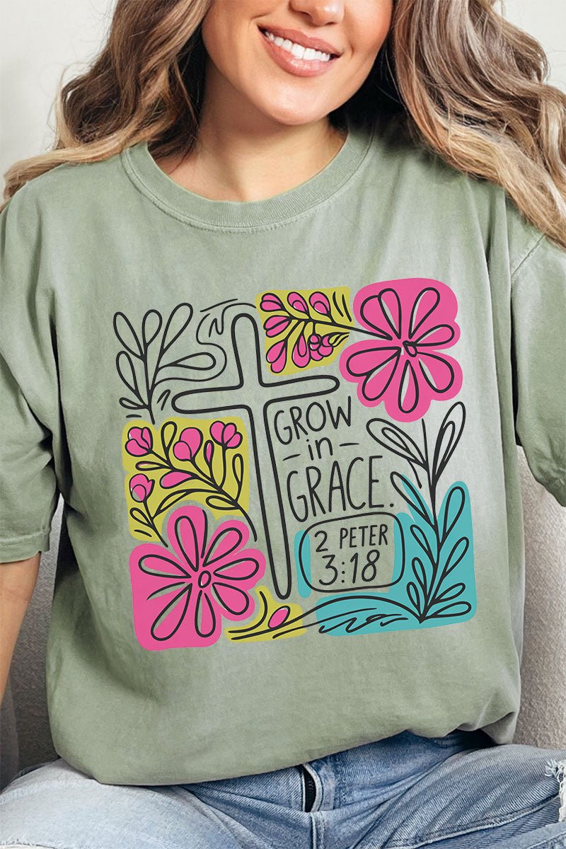 Grow In Grace Doodle Comfort Colors Adult Ring - Spun Cotton Tee - Wholesale Accessory Market