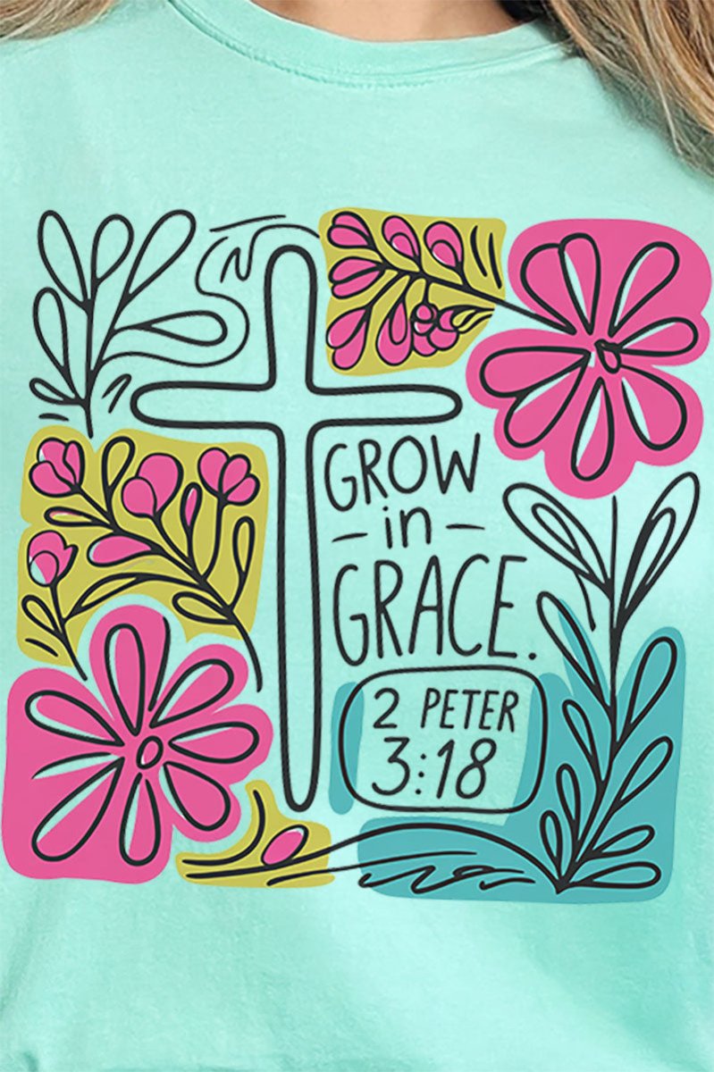 Grow In Grace Doodle Comfort Colors Adult Ring - Spun Cotton Tee - Wholesale Accessory Market
