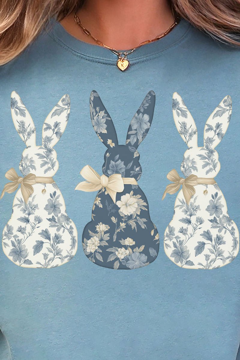 Indigo Bunny Trio Comfort Colors Adult Ring - Spun Cotton Tee - Wholesale Accessory Market