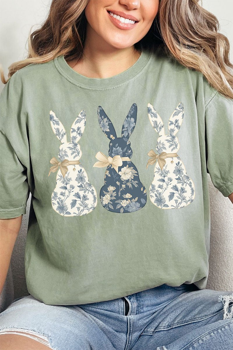 Indigo Bunny Trio Comfort Colors Adult Ring - Spun Cotton Tee - Wholesale Accessory Market