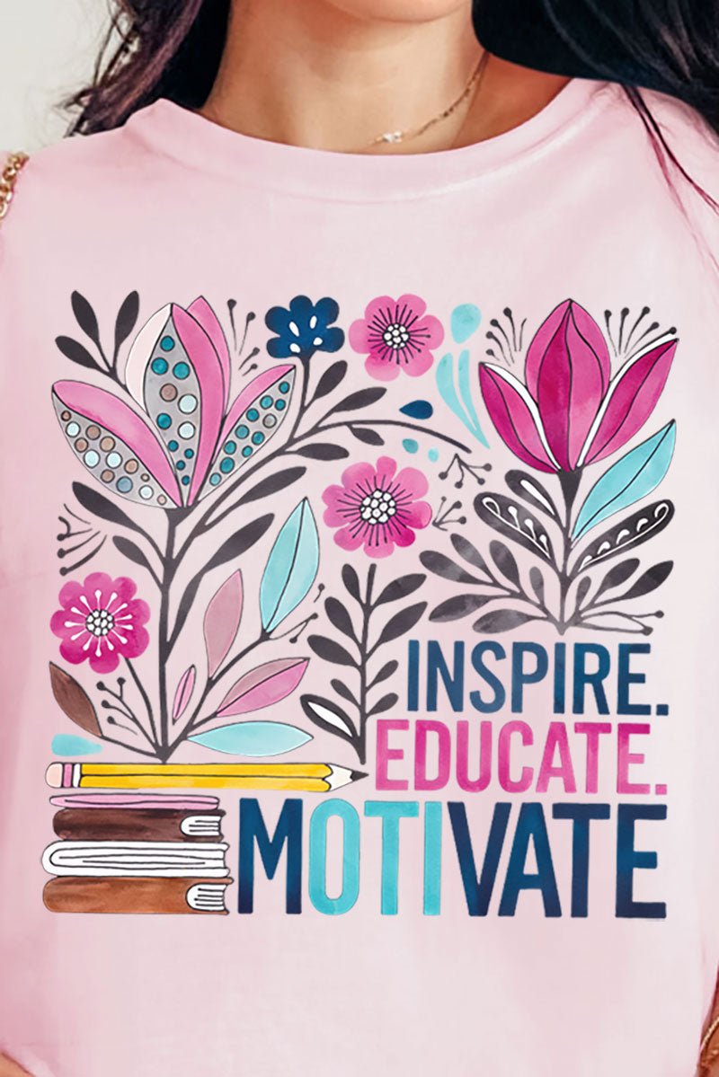 Inspire, Educate, Motivate Comfort Colors Adult Ring - Spun Cotton Tee - Wholesale Accessory Market