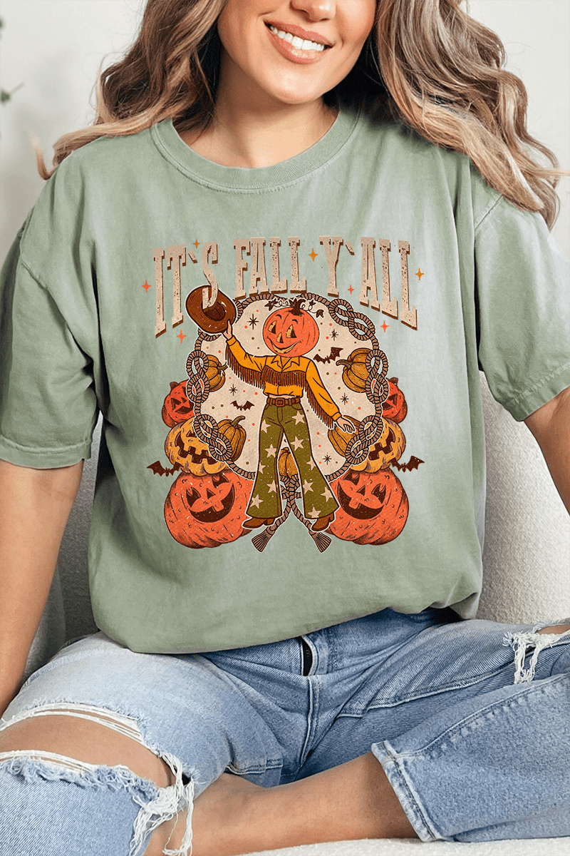 It's Fall Y'all Cowgirl Comfort Colors Adult Ring - Spun Cotton Tee - Wholesale Accessory Market