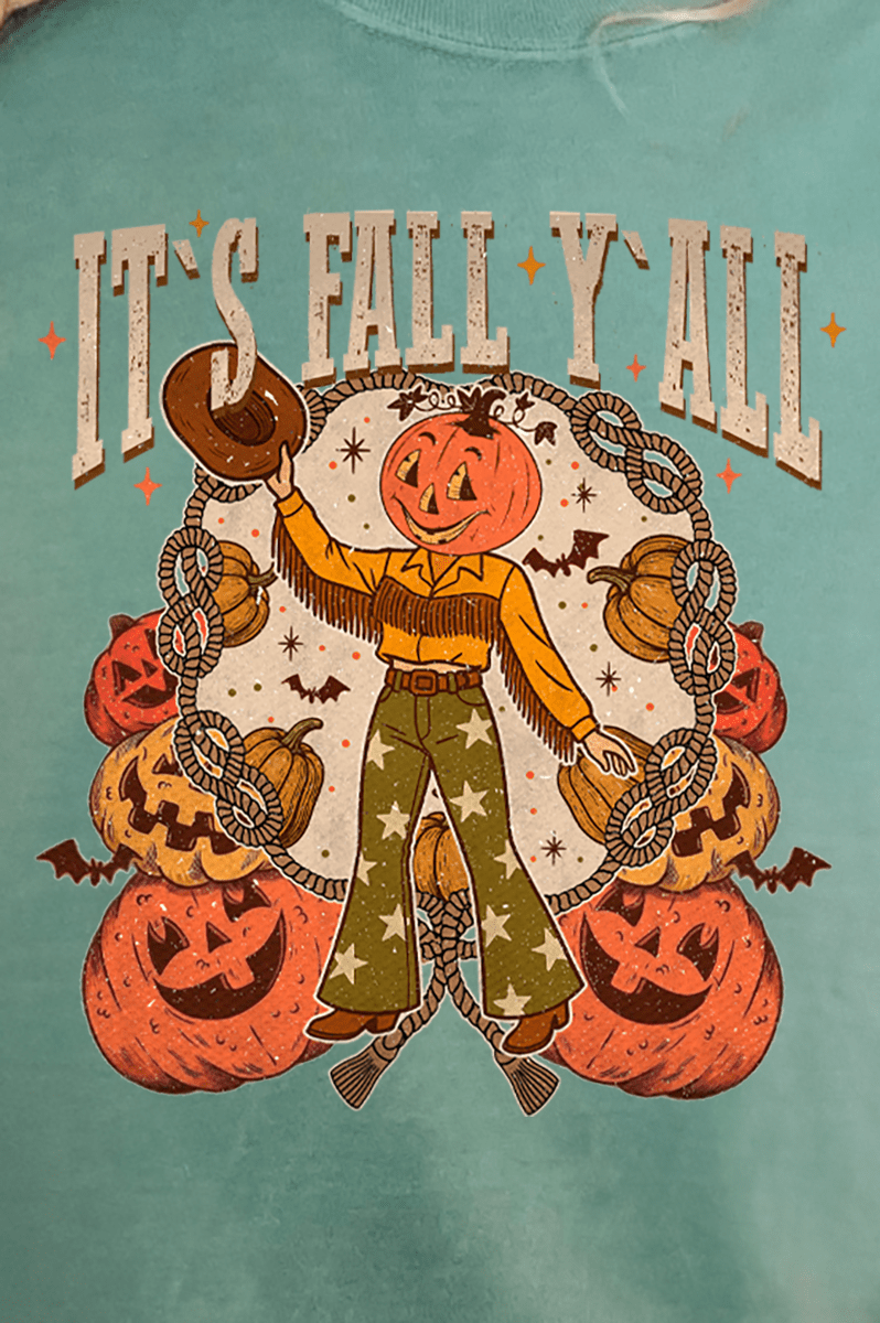 It's Fall Y'all Cowgirl Comfort Colors Adult Ring - Spun Cotton Tee - Wholesale Accessory Market