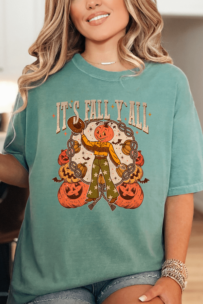 It's Fall Y'all Cowgirl Comfort Colors Adult Ring - Spun Cotton Tee - Wholesale Accessory Market