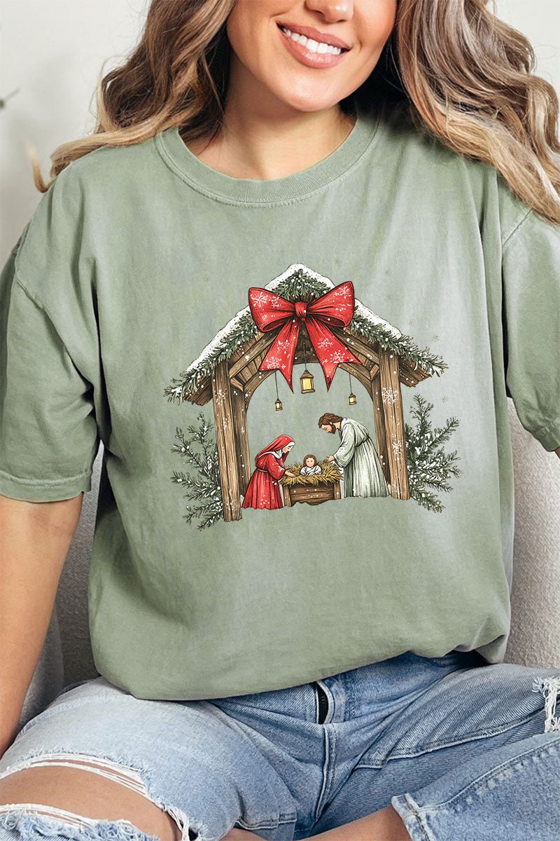 Jesus Nativity Comfort Colors Adult Ring - Spun Cotton Tee - Wholesale Accessory Market