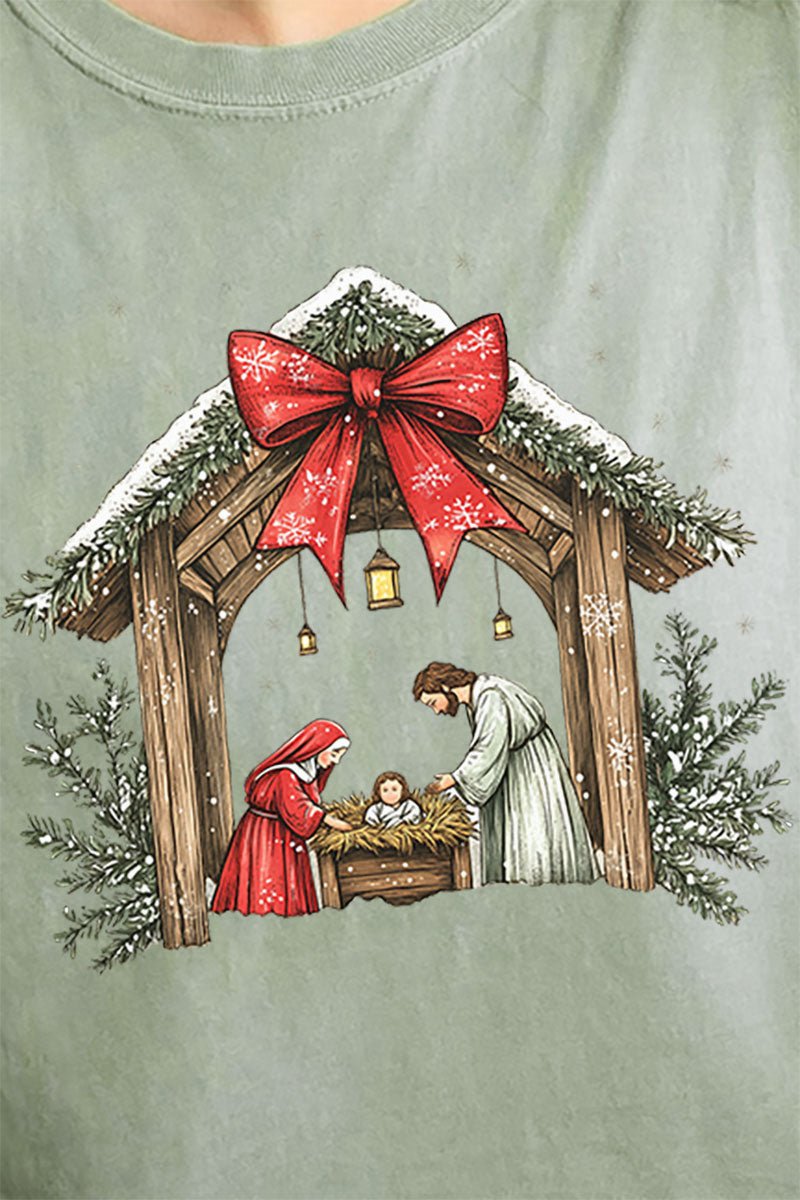 Jesus Nativity Comfort Colors Adult Ring - Spun Cotton Tee - Wholesale Accessory Market