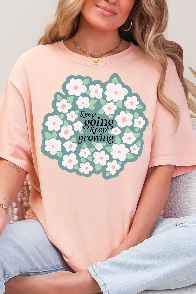 Keep Going Keep Growing Comfort Colors Adult Ring - Spun Cotton Tee - Wholesale Accessory Market