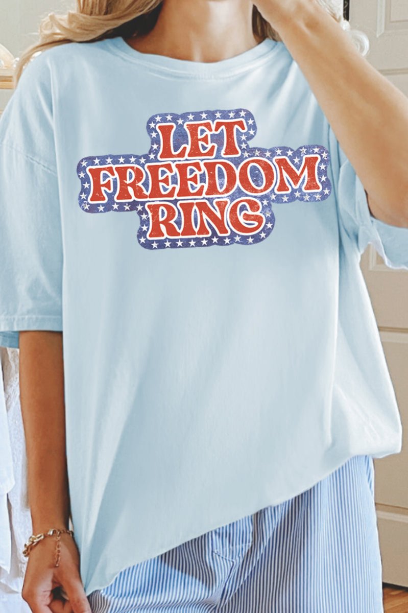 Let Freedom Ring Comfort Colors Adult Ring - Spun Cotton Tee - Wholesale Accessory Market