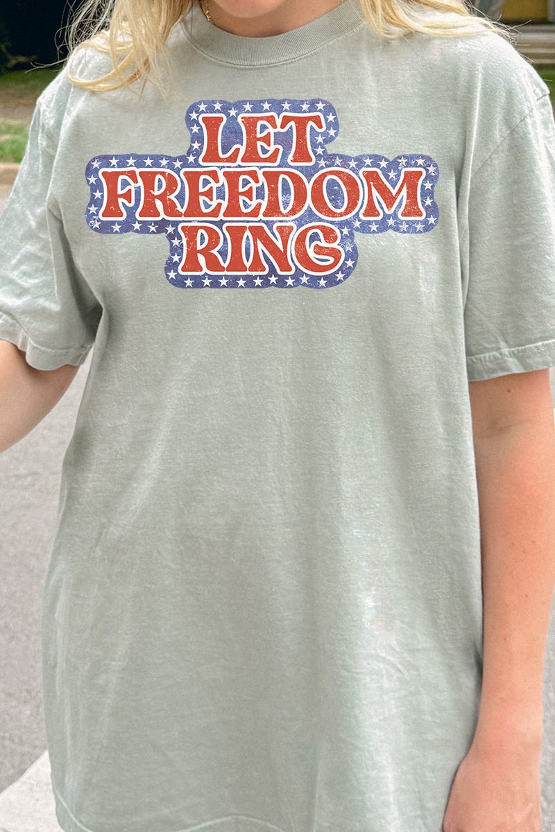 Let Freedom Ring Comfort Colors Adult Ring - Spun Cotton Tee - Wholesale Accessory Market